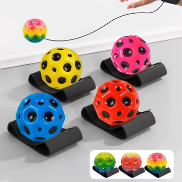 High Elastic Decompression Moon Stone Ball with Rebound Rope for Kids and Seniors Fun Stress Relief Outdoor Fitness Toy - Buy online at  Vibe In Cart.