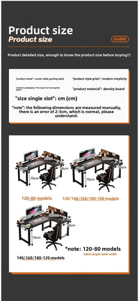 Computer Desk for Home, Office, Study and E-Sports Use