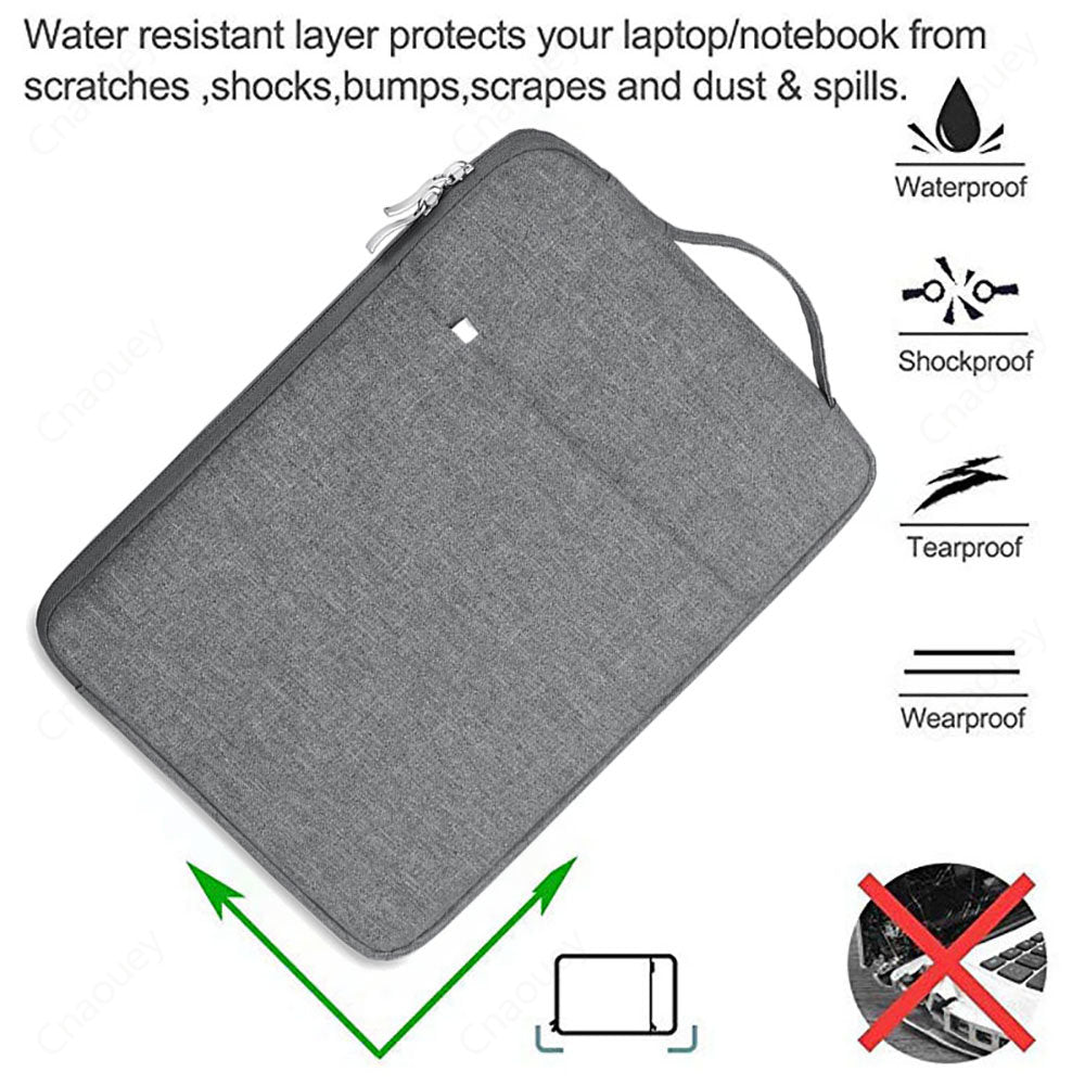 Waterproof Zipper Laptop Sleeve Case for 11.6 to 16 Inch Laptops