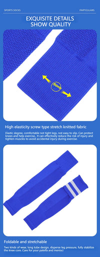 1Pair Knee Over Football Leg Guards Socks Breathable Comfort Calf Long Sock Adult Children Soccer Sports Shin Guards Leg Covers - Buy online at  Vibe In Cart.