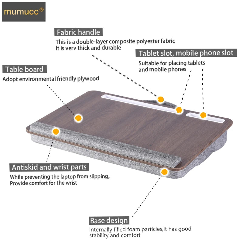 MUMUCC Student Dormitory Writing Desk Laptop Computer Desk Office Furniture Bed Table Folding Table Soft Bottom Cushion Table - Buy online at  Vibe In Cart.