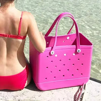 XL Extra Large Beach Bag EVA Rubber Waterproof Beach Travel Picnic Storage Basket Women Shopping Handbag Sac Jelly Tote Bag - Buy online at  Vibe In Cart.
