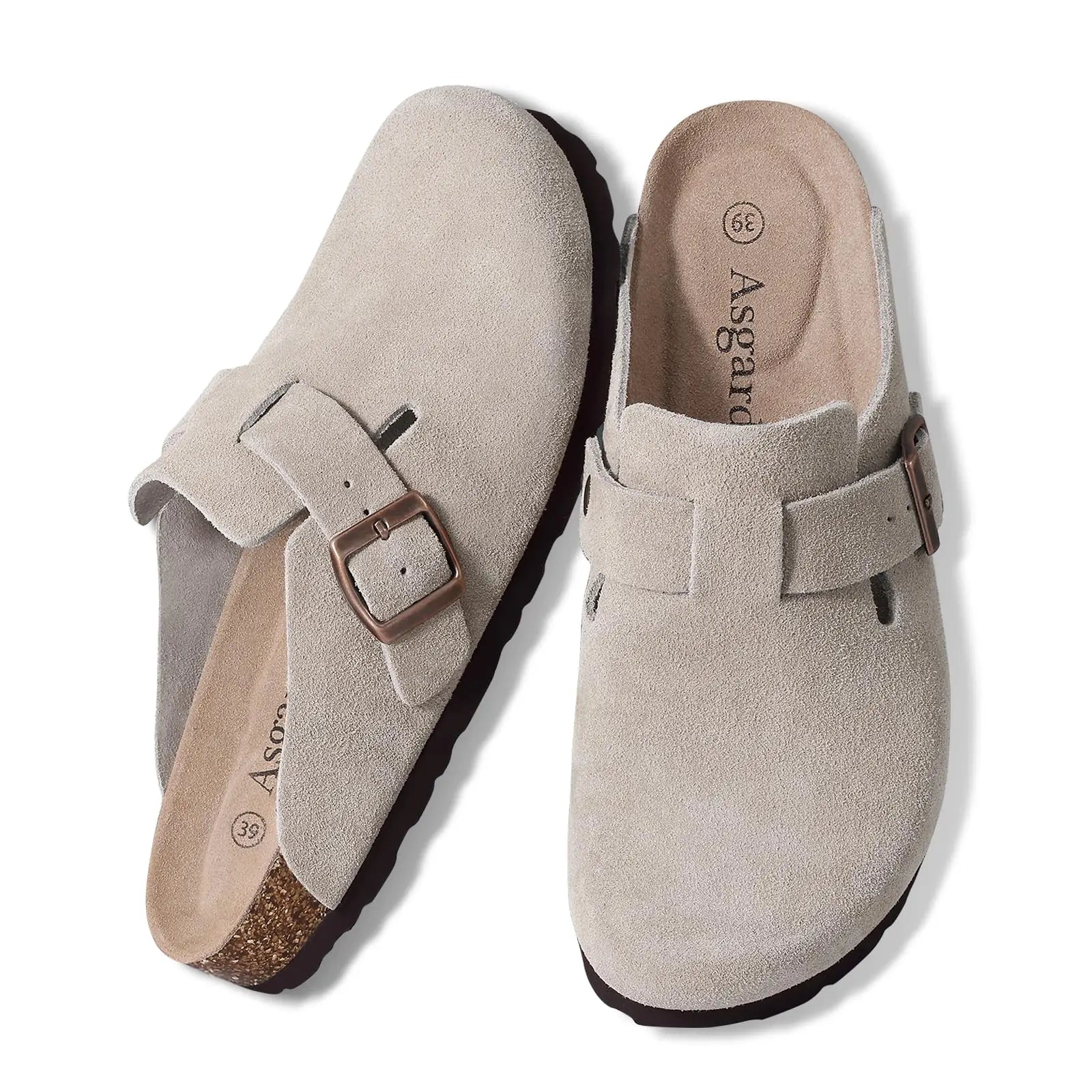 Asgard Women Men Suede Leather Clogs Slippers Fashion Unisex Cork Footbed Sandals Outdoor Antiskid Mules Shoes with Arch Support - Buy online at  Vibe In Cart.
