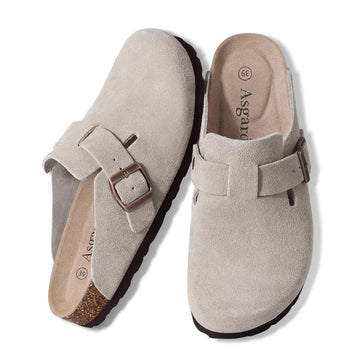 Asgard Women Men Suede Leather Clogs Slippers Fashion Unisex Cork Footbed Sandals Outdoor Antiskid Mules Shoes with Arch Support - Buy online at  Vibe In Cart.