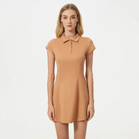 Summer Mid Length Tennis Skirt Sports Set Women's Waist Cinching Slimming Golf Dress Breathable Fitness Yoga Workout Clothes