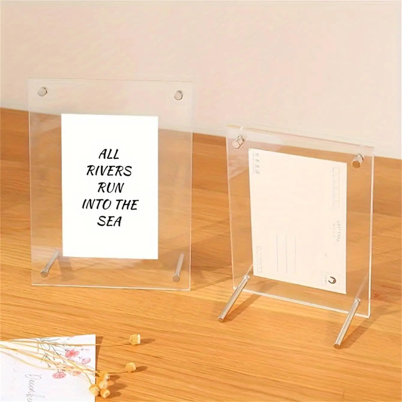 Transparent Picture Frame 6-Inch Wall-Mounted Ins Postcard Photo Frame Poster Display Stand 7-inch Acrylic Photo Frame Table - Buy online at  Vibe In Cart.