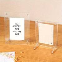 Transparent Picture Frame 6-Inch Wall-Mounted Ins Postcard Photo Frame Poster Display Stand 7-inch Acrylic Photo Frame Table - Buy online at  Vibe In Cart.