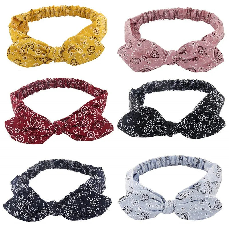 New Boho Women Soft Solid Print Headbands Vintage Cross Knot Elastic Hairbands Turban Bandanas Girls Hair Bands Hair Accessories - Buy online at  Vibe In Cart.