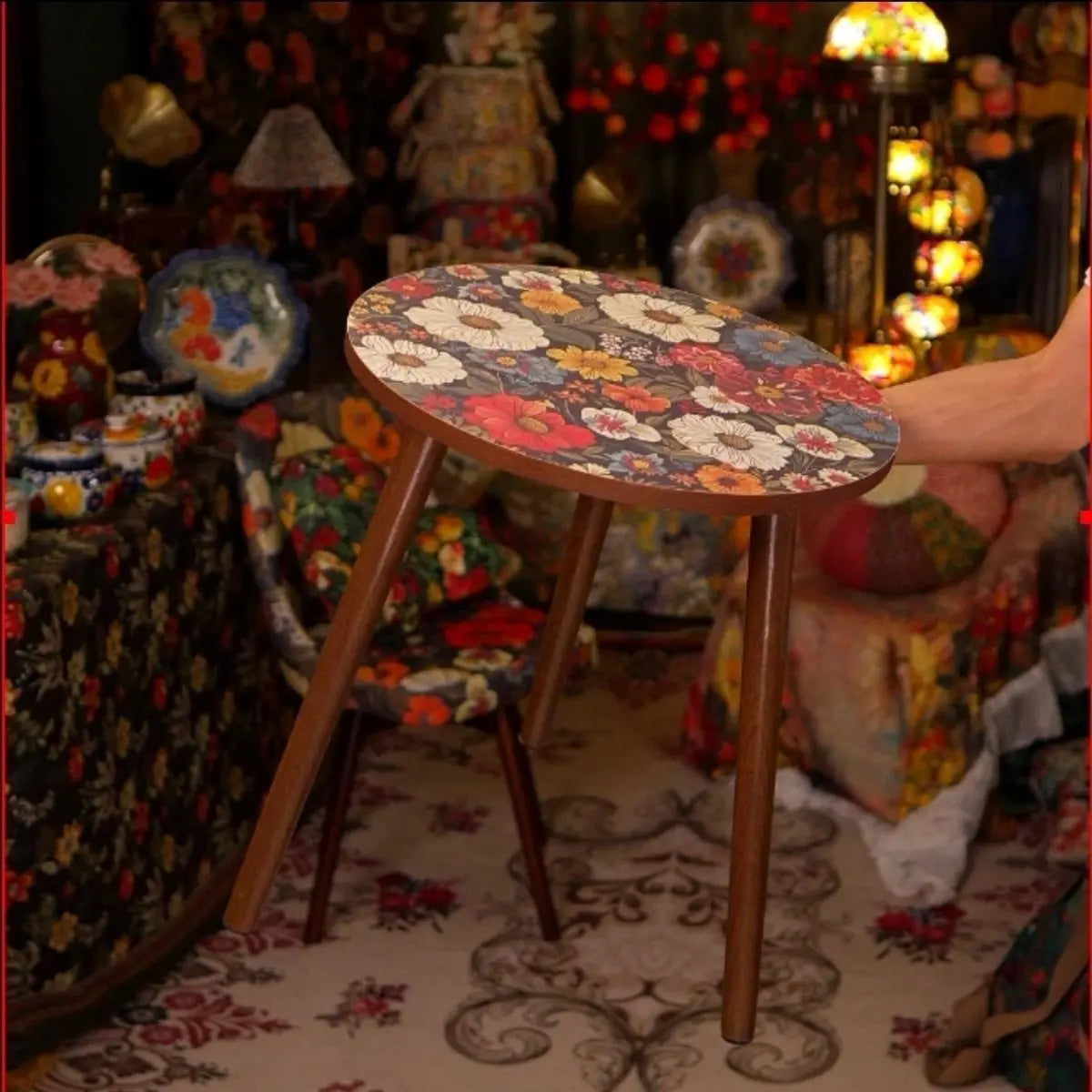 Mandala Coffee Table Removable Mini Desk Wooden Coffee Side Table Living Room Furniture Sofa Bedside Round Table Bedroom Home - Buy online at  Vibe In Cart.