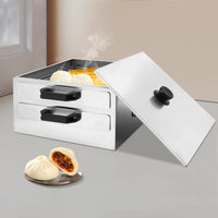 Open Chinese Rice Noodle Roll Food Steamer with Extra Tray Stainless Steel Square Tier/Layer Cooking Cuisine Guangdong Cookware - Buy online at  Vibe In Cart.