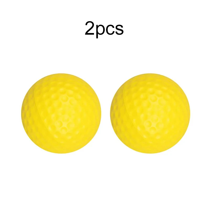 Yellow Plastic Golf Balls for Indoor Outdoor Practice, 2-10 Pack