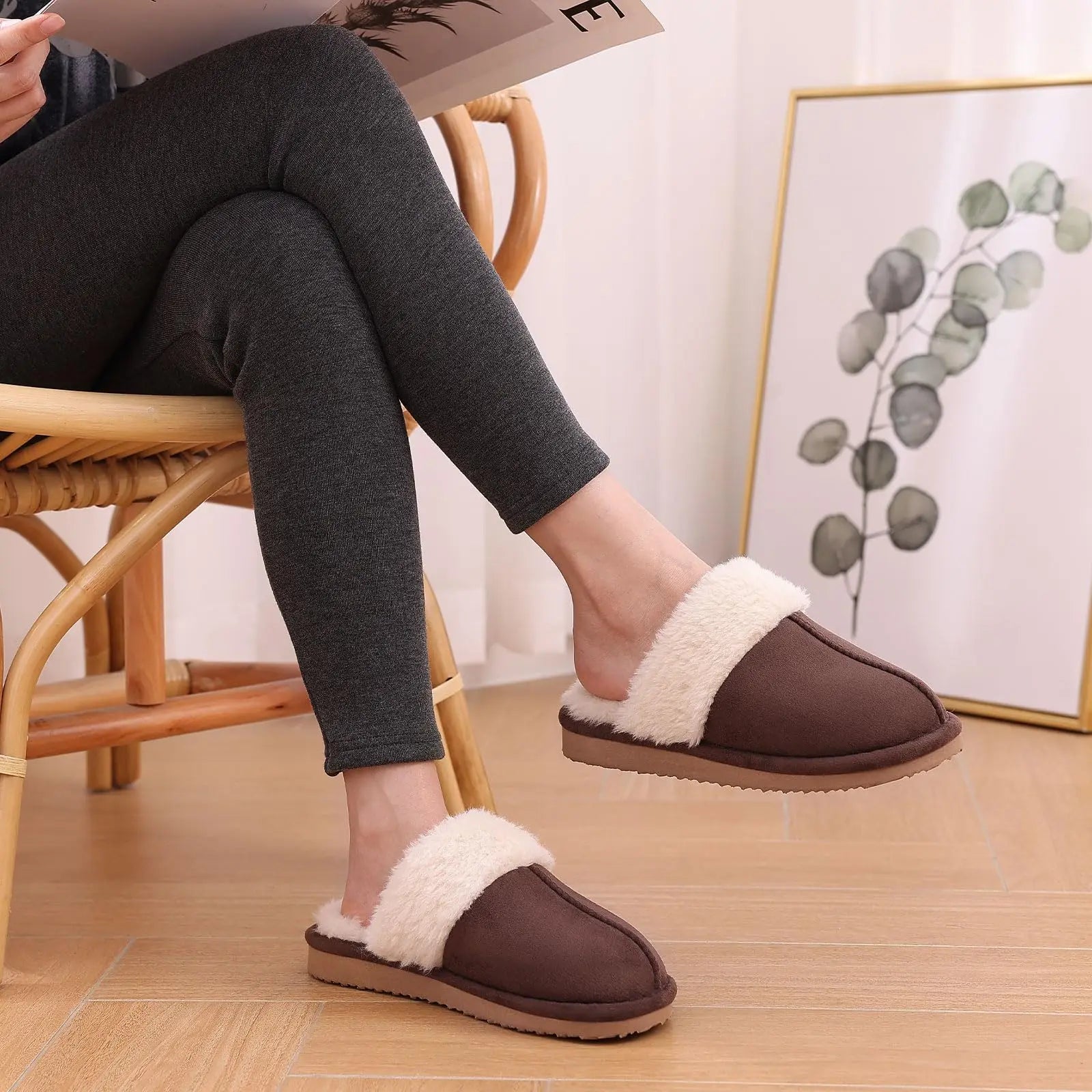 Smile Pop Winter Men Plush Slippers Fuzzy Soft Fluffy Men Slippers Fashion Men Slippers Indoor Warm Furry Fur House Flat Shoes - Buy online at  Vibe In Cart.