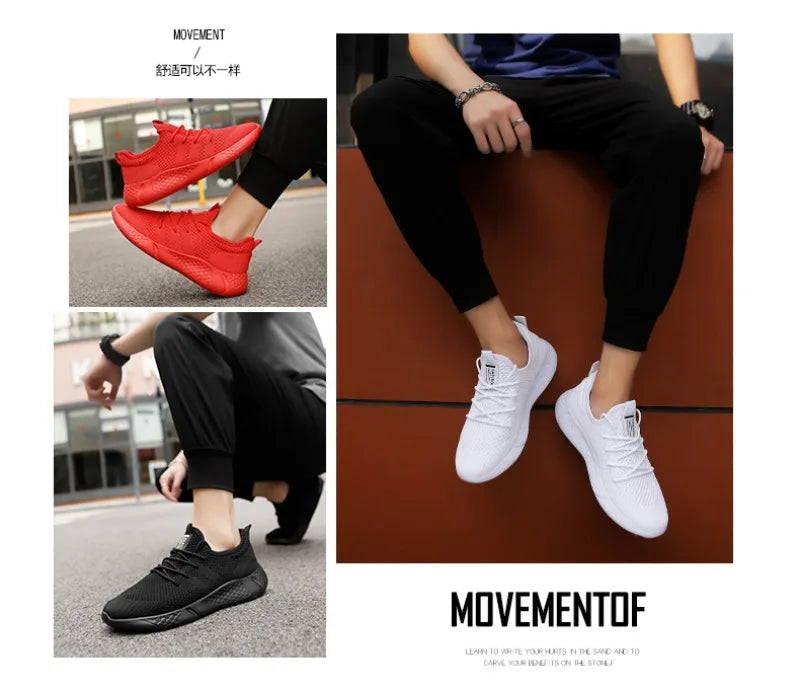 Men's Casual Sneakers Breathable Comfortable Walking Shoe Lace-up and Anti-slip Athletic Jogging Tennis Shoe Large Size 39-50 - Buy online at  Vibe In Cart.