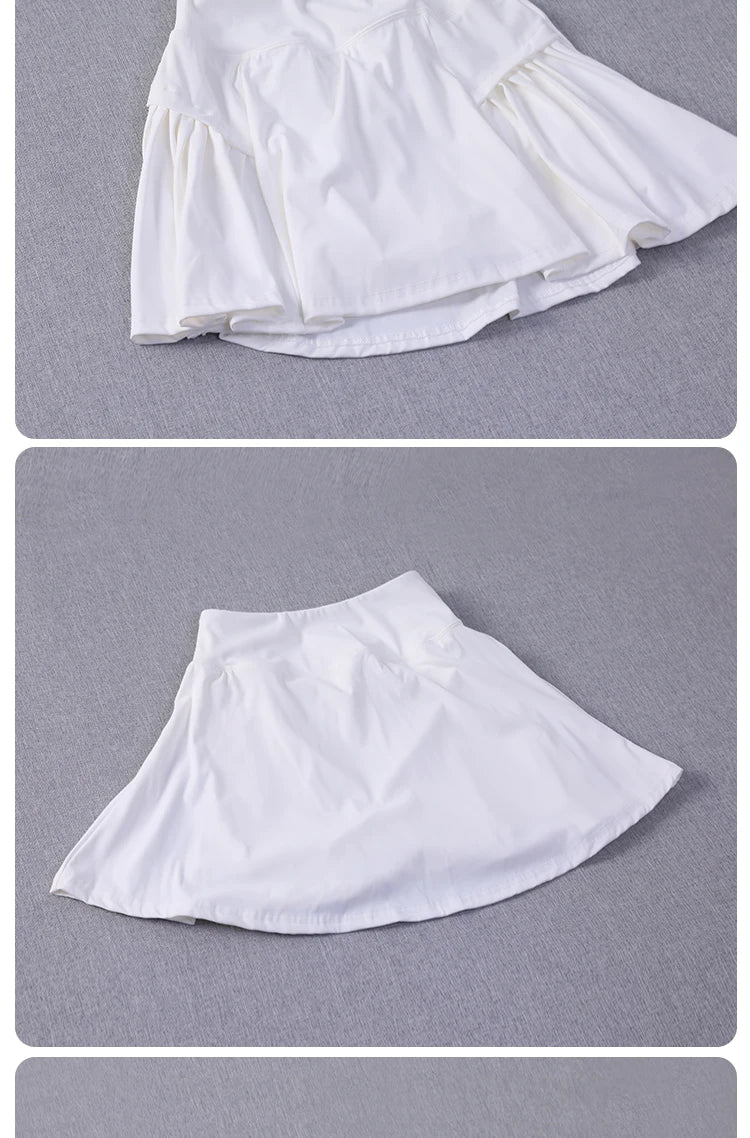 Sports short skirt; pseudo two-piece running skirt for women; summer badminton suit; quick-drying breathable tennis skirt; yoga - Buy online at  Vibe In Cart.