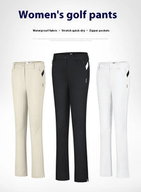 PGM KUZ128 Golf Pants Women's Slim-fitting Waterproof Long Pants with Zipper Pocket, Elastic, Nine-inch Length, Flare Pants - Buy online at  Vibe In Cart.
