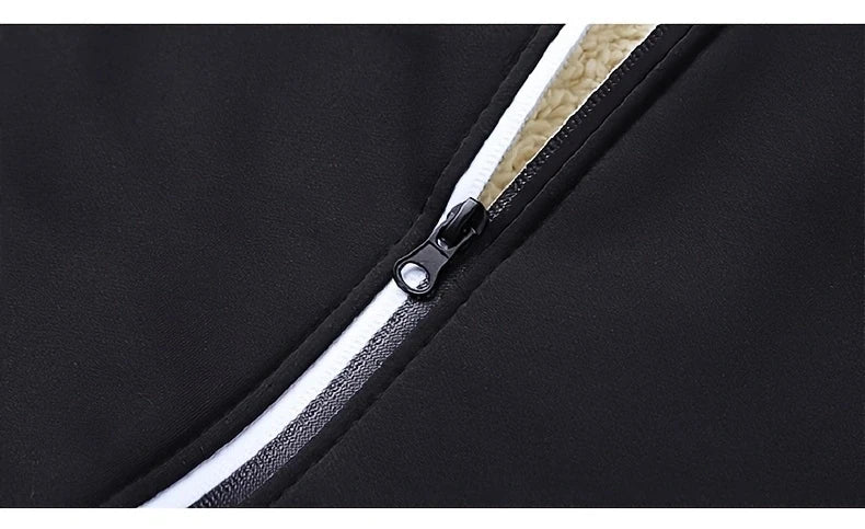 Winter Lambswool Zipper Hoodies Thicken Warm Jackets Long Sleeve Sweatshirts Casual Sports Fleece Black Coats Hooded Men Coat To - Buy online at  Vibe In Cart.