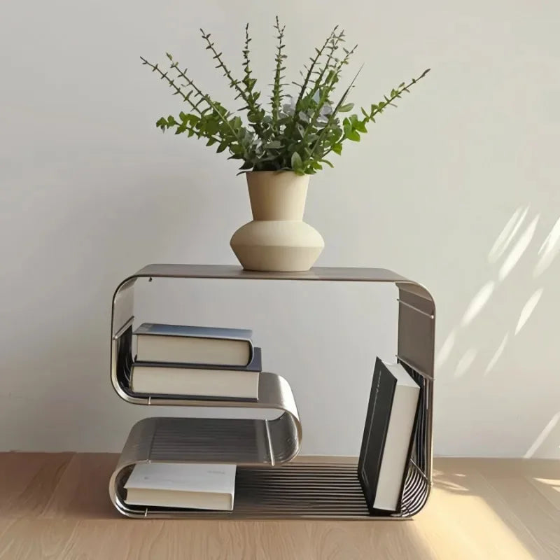 Modern Scandinavian Metal Coffee Table Living Room Furniture Sleek  Side Table Minimalist Storage for Magazines and Books - Buy online at  Vibe In Cart.