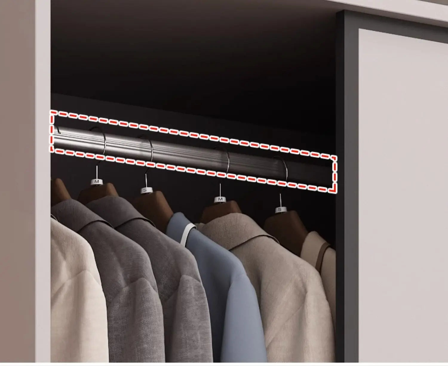 New Luxury Wardrobe Drawers Wooden Sliding Doors Gray Organization Wardrobe Modern Storage Kleiderschrank Bedroom Furniture - Buy online at  Vibe In Cart.