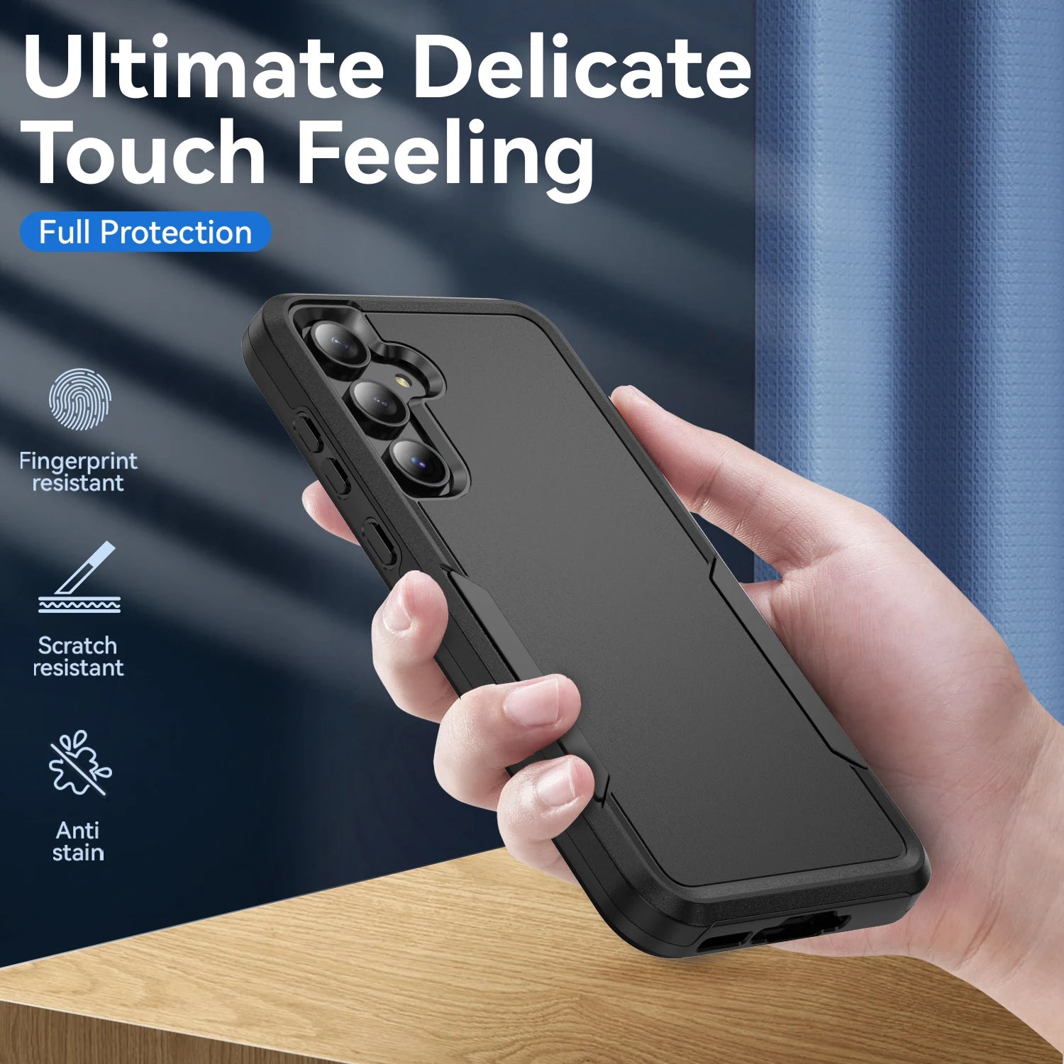 Heavy Duty Dual Layer Plastic Phone Case with Anti-Scratch Protection