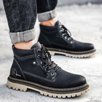 Autumn and Winter New Casual High-Top Men's Boots Men's Thick-Soled Short Boots Chelsea Boots Fashion Versatile Business Shoes Driving Shoes - Buy online at  Vibe In Cart.