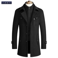 Men's Oversize Autumn And Winter Woolen Coat With Zipper And Pockets