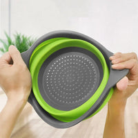 Silicone Folding Drain Basket Fruit Vegetable Washing Basket Foldable Strainer Colander Collapsible Drainer Kitchen Storage Tool - Buy online at  Vibe In Cart.