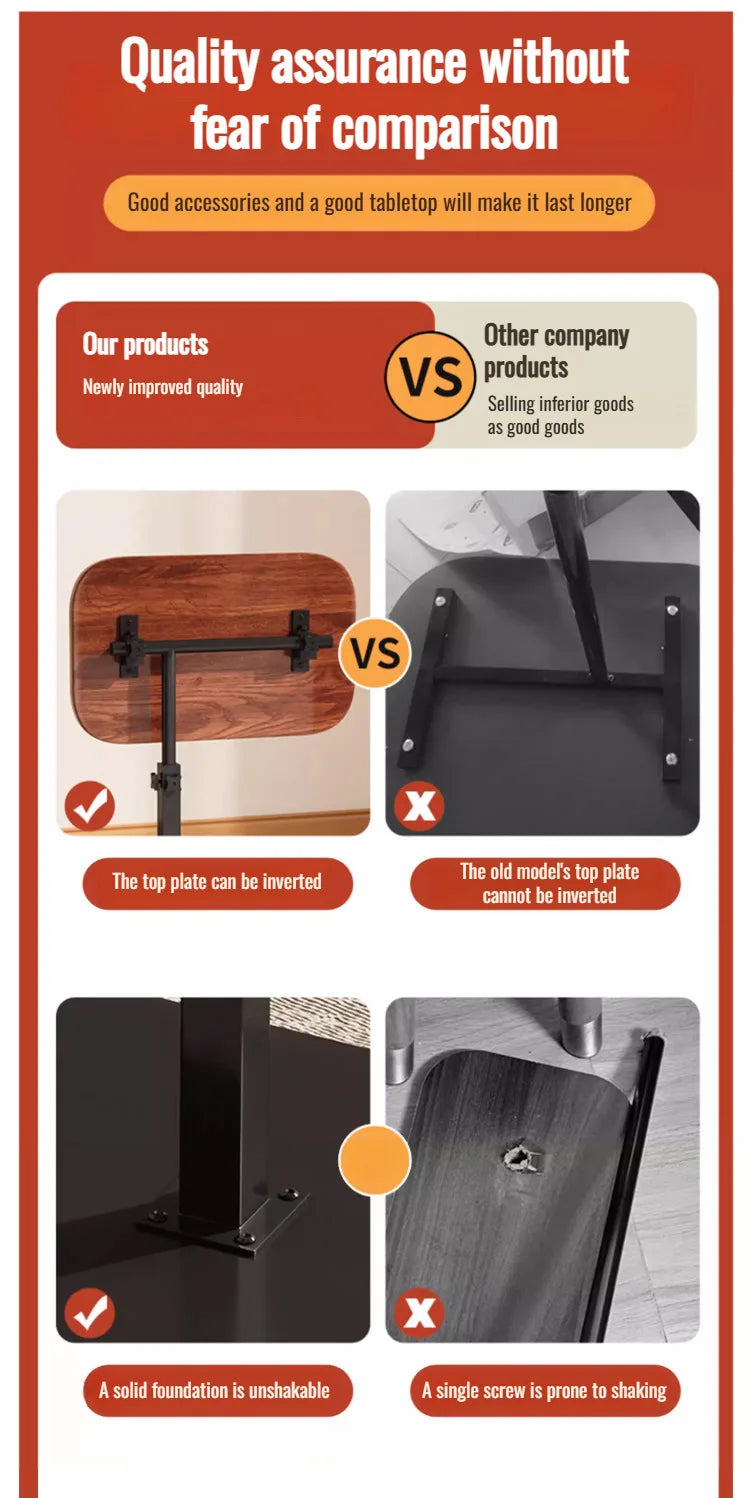 Liftable coffee table living room sofa side table rotating foldable desktop home bedside storage adjustable height shelf - Buy online at  Vibe In Cart.