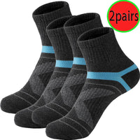 Unisex Anti-Slip Knee-High Polyester Socks for Camping and Hiking, Set of 2 or 4