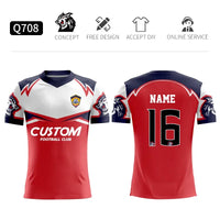 Unisex Short Sleeve Polyester Soccer Jersey With Sublimated Print, Sizes 2-5XL