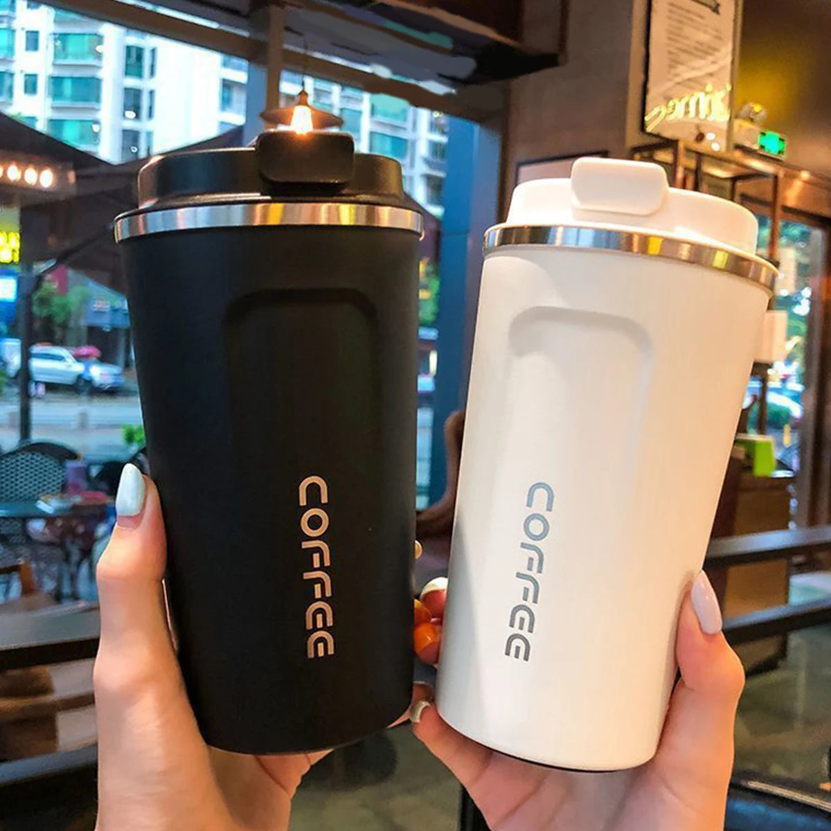 WORTHBUY Thermos Cup 304 Stainless Steel Double Wall Insulated Coffee Mug Leak-proof Thermal Tumbler Travel Portable Drinkware - Buy online at  Vibe In Cart.