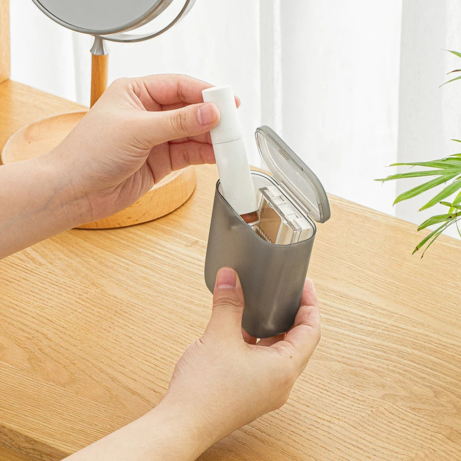 Transparent Dustproof Storage Box for Cables and Chargers in White, Green, and Gray