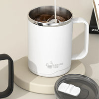 500ml Double-layer Mug 304 Stainless Steel Insulated Coffee Cup With Handle Portable Sealed Water Cup Drinkware For Student Kid - Buy online at  Vibe In Cart.