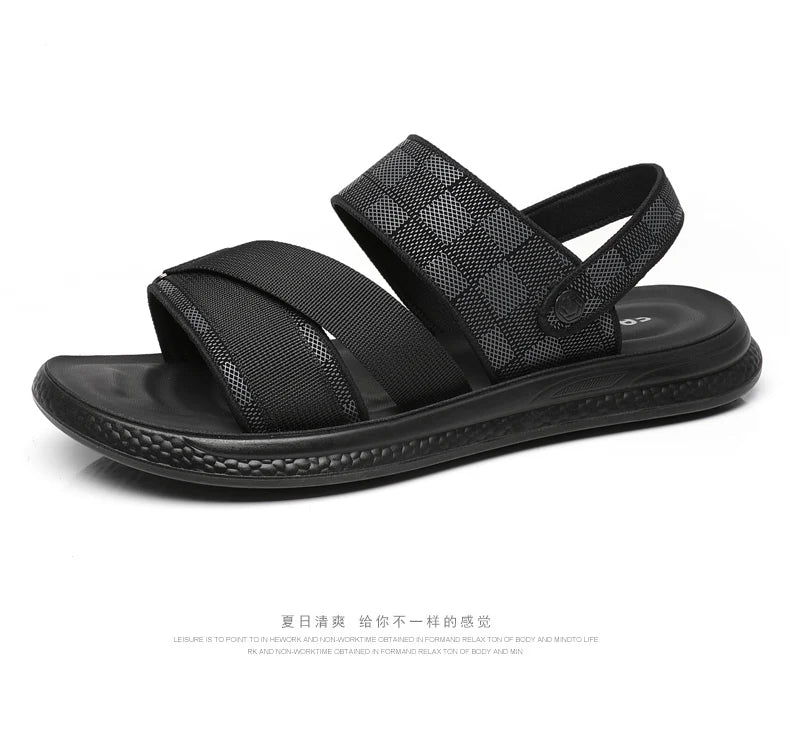 Men's Waterproof Gladiator Sandals with Buckle Strap and Rubber Sole