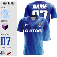 Men's Polyester Soccer Uniform Set with Sublimation Print, Sizes 2-5XL