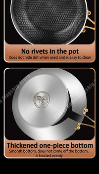 Stainless Steel 28cm Non-Stick Wok for Gas and Induction