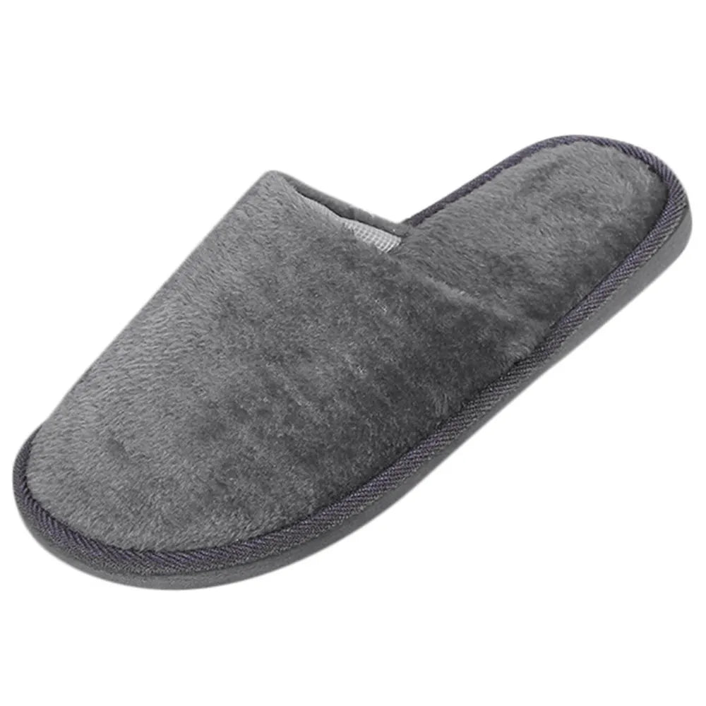 Men's Winter Slippers Warm Bedroom Plush Shoes Home Floor Soft Indoors Thin Velvet Solid Color Non Slip Half Drag Slipper - Buy online at  Vibe In Cart.