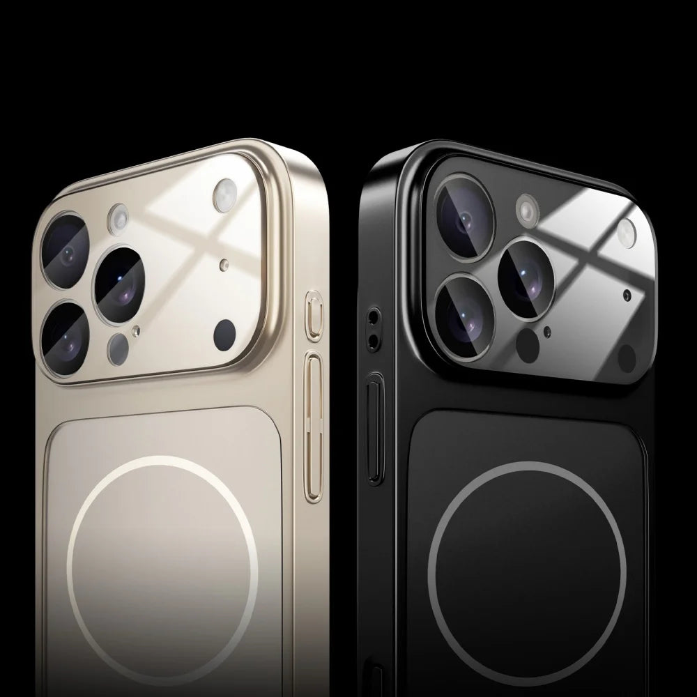 Shockproof Glass Phone Case With Wireless Charging And Screen Protection