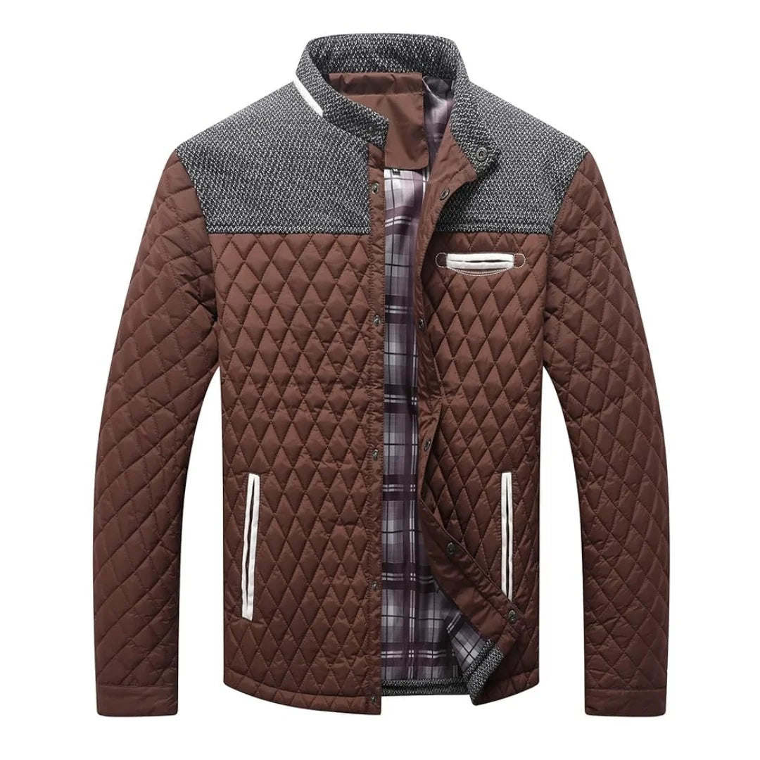 Men's Jackets Winter Warm Bomber Quilted Coat Lightweight Business Casual Button Down Clothing Waterproof Warm Jackets US Size - Buy online at  Vibe In Cart.