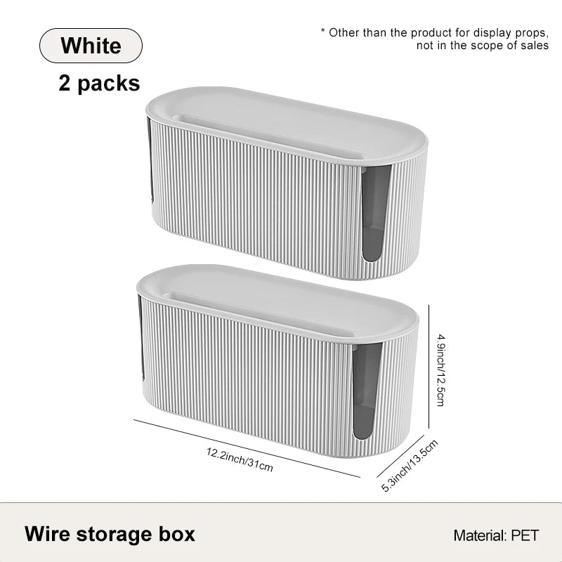 Rectangle Wire and Cable Storage Organizer Box for Earphone and Electric Wires