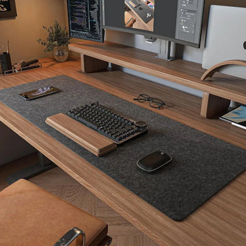 Large Non-Slip Wool Felt Mouse Pad for Office Desk