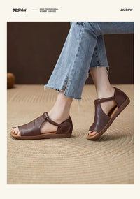 Women's Open-Toe Flat Sandals with Cross Strap & Adjustable Ankle Strap - Summer Casual Lightweight Walking Shoes for Women, Min - Buy online at  Vibe In Cart.