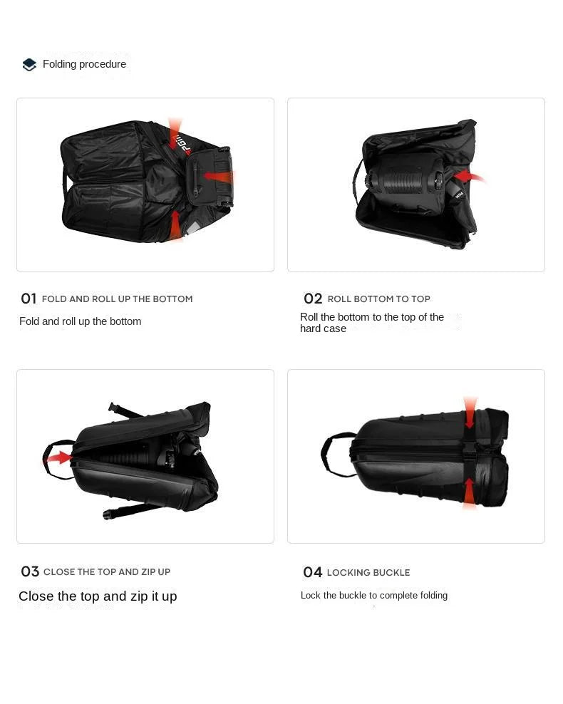 Hard Shell Nylon Golf Bag, Black, 38x34x134cm