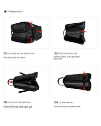 Hard Shell Nylon Golf Bag, Black, 38x34x134cm