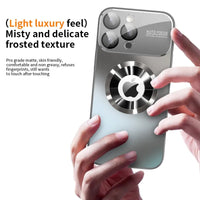 Matte Metallic Protective Phone Case with Magnetic and Camera Protection