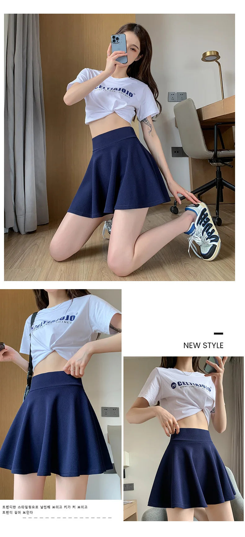 Summer Women's Skirts Fashion Sexy Mini Elastic Pleated Sun Skirts For School Girl Uniform Korean Black High Waist Tennis Skirts - Buy online at  Vibe In Cart.