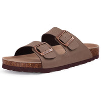 Men's Arch Support Slides Sandals With Adjustable Buckle