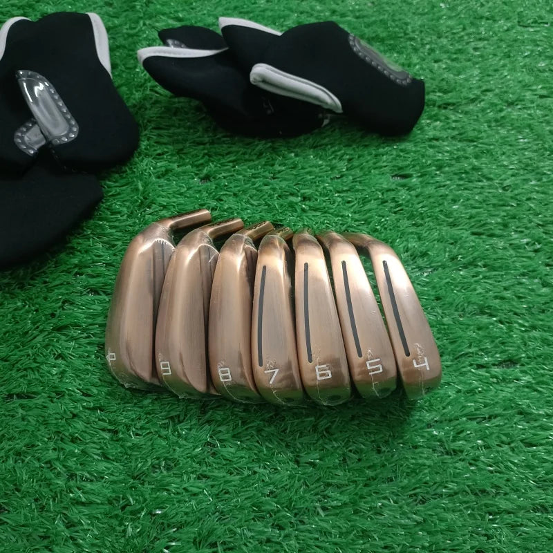 TaiFu 2024New Men's p790 Golf Clubs copper color P790 Golf Irons Fourth generation 7pcs 4-9P R/S/SR Flex Steel/Graphite Shaft - Buy online at  Vibe In Cart.