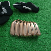 TaiFu 2024New Men's p790 Golf Clubs copper color P790 Golf Irons Fourth generation 7pcs 4-9P R/S/SR Flex Steel/Graphite Shaft - Buy online at  Vibe In Cart.