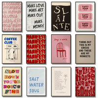 1pc Simple Trendy Text Printing Poster, Simple Canvas Wall Decoration, Modern Art Home Decoration, Living Room Decoration - Buy online at  Vibe In Cart.