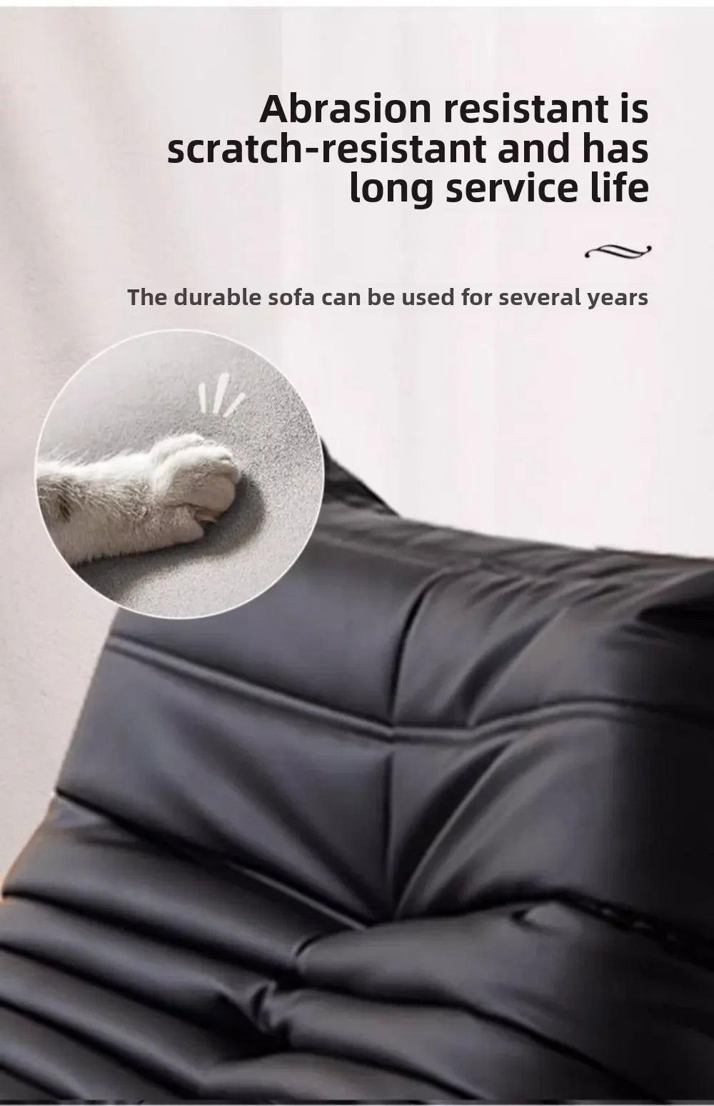 Modern Single Reclining Sofa in Cream for One Person